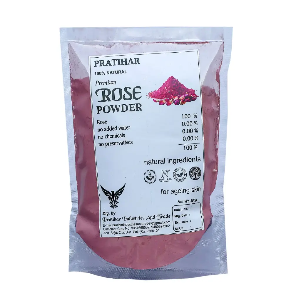 Pratihar Rose Powder For Skin , Face And Eating(200gm)